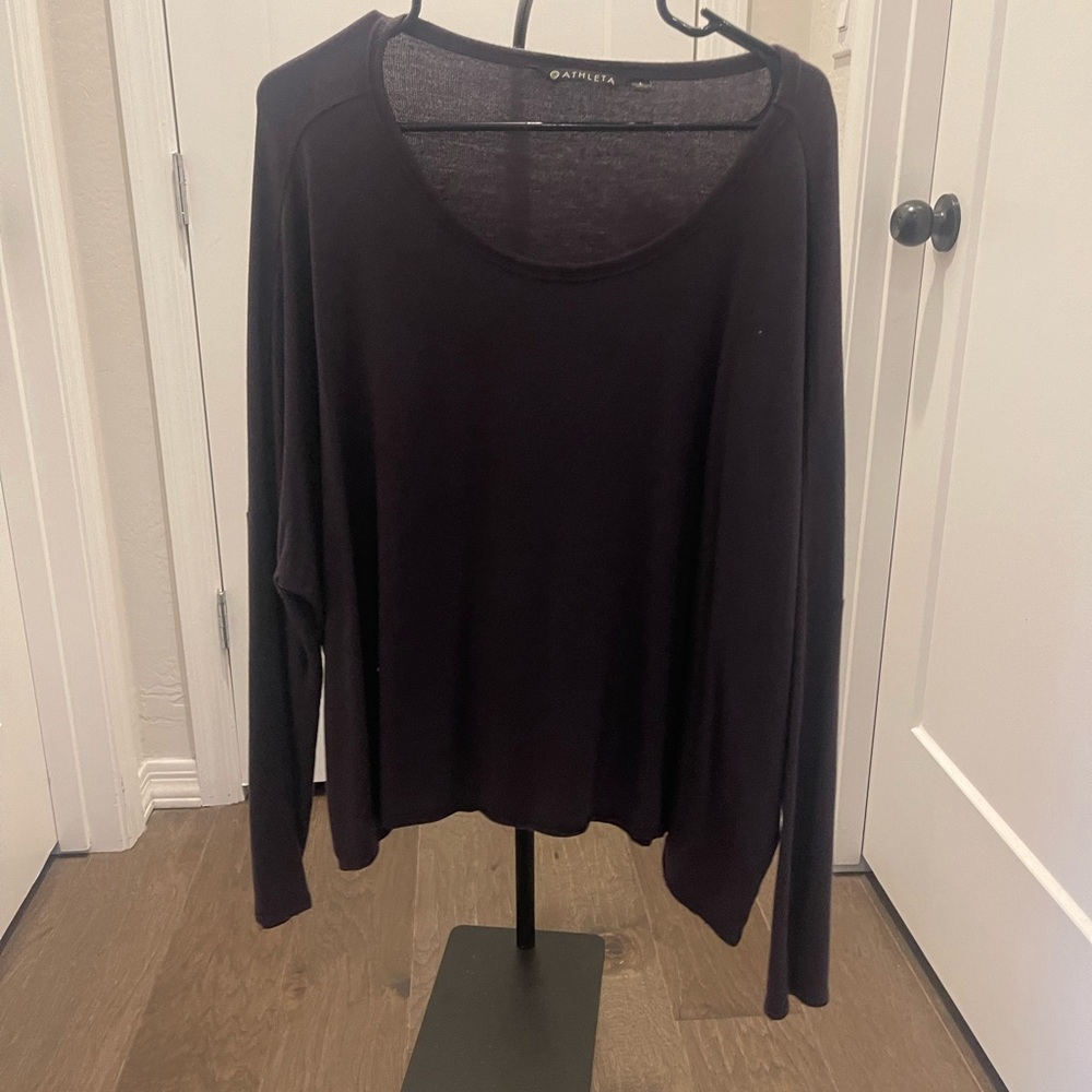 Purple Athleta U-Shape long sleeve